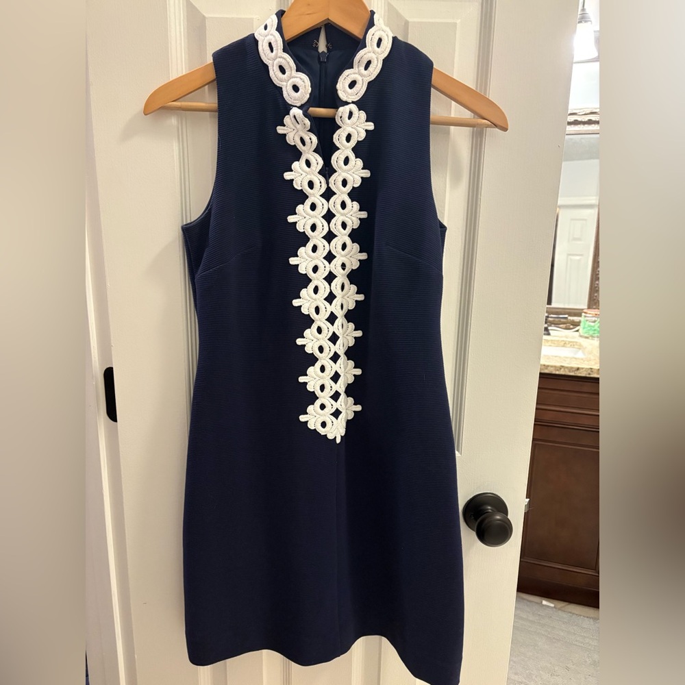 Lilly Pulitzer navy shift dress